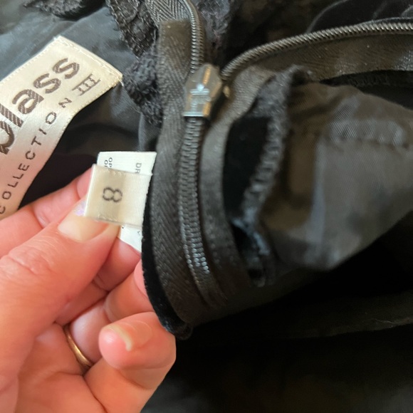 Vintage Bill Blass Collection 80s Sheer Velvet Lace Formal Evening Gown Size 8 - Picture 6 of 8